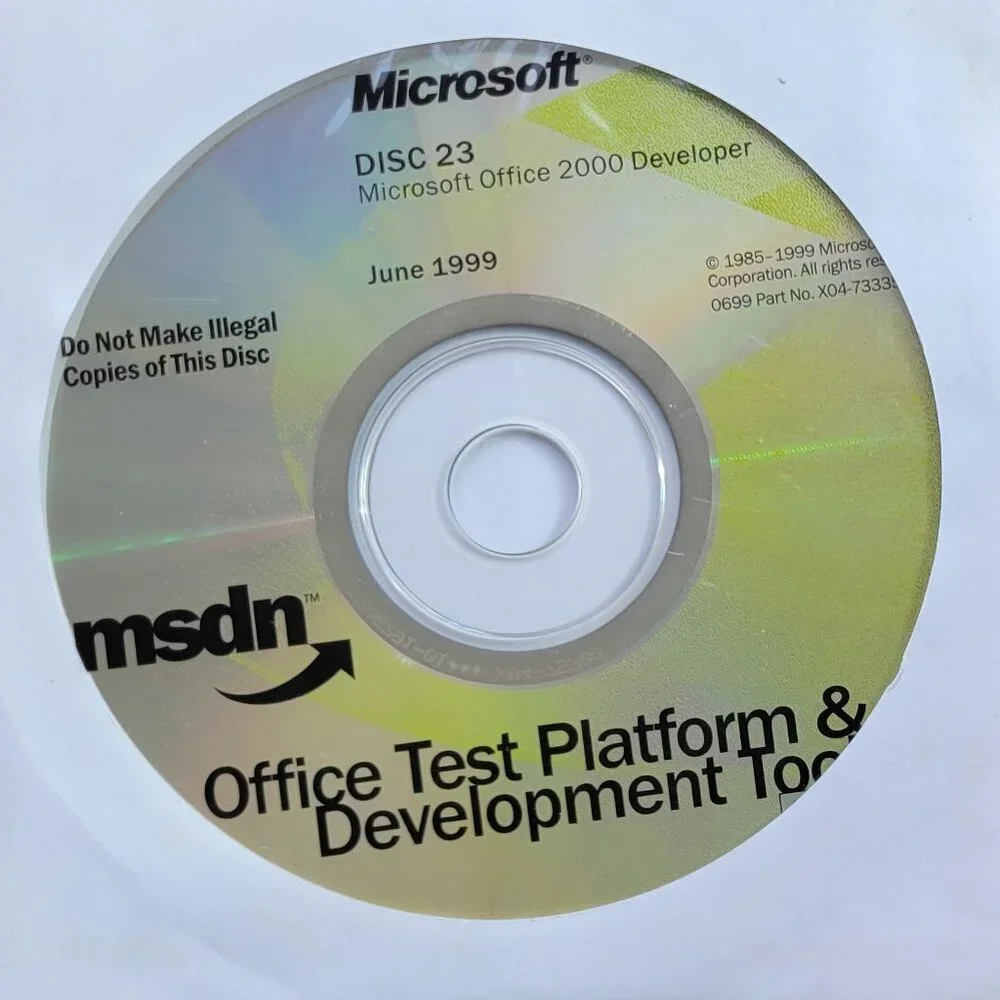 Vintage - Microsoft Office 2000 Developer, 1999
